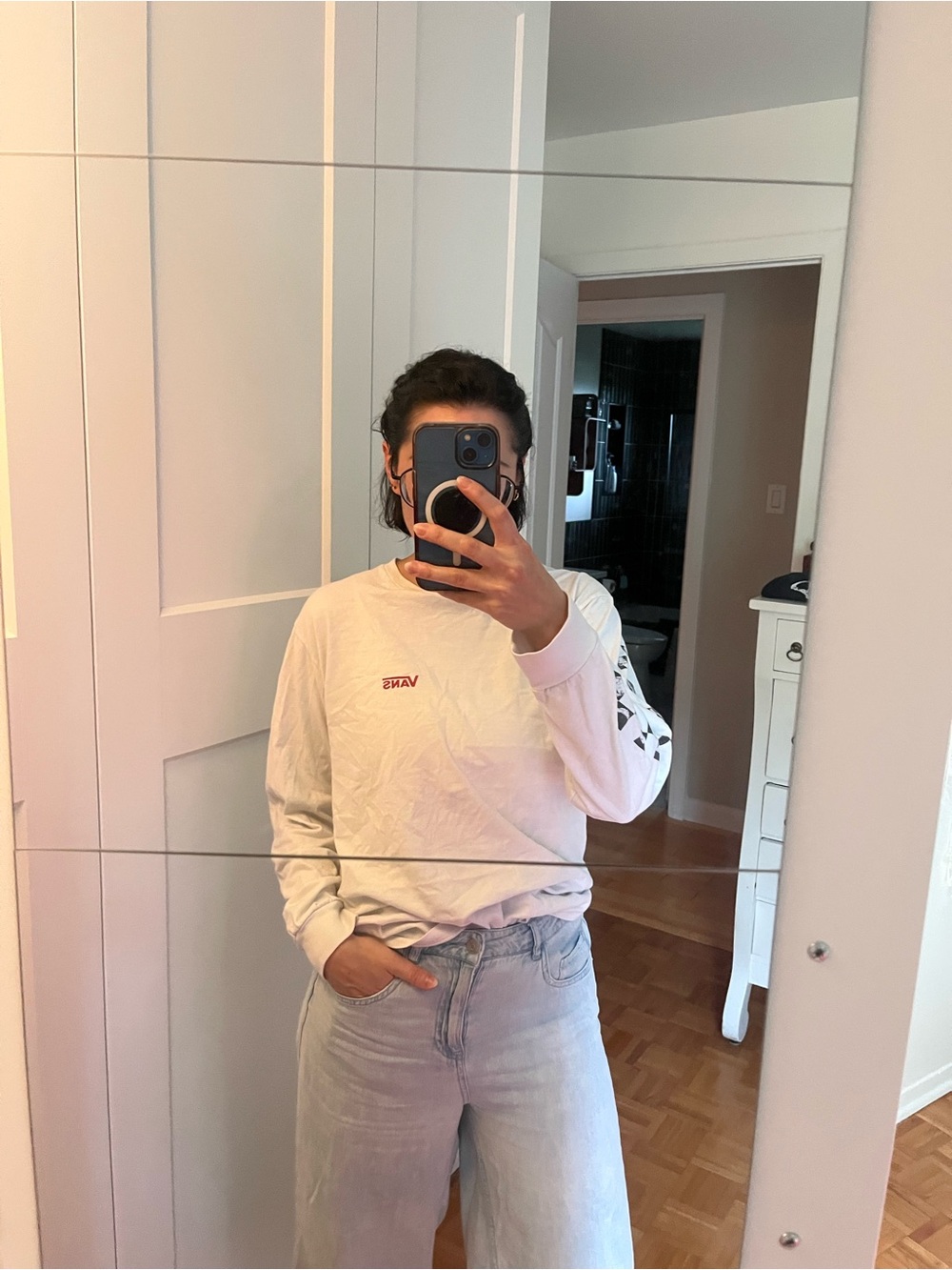 Vans x Bowie long sleeve white tee
